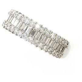 Autre Marque PT900 Platin-Bandring mit Diamant