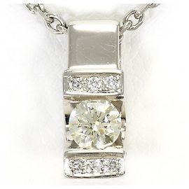 Autre Marque Collana in platino con diamante giallo