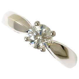 Autre Marque Anello fede in platino con diamante da 0.503ct