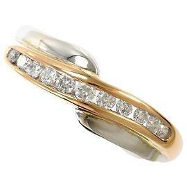 Autre Marque Eleganter Diamant-Bandring aus 18K Gold