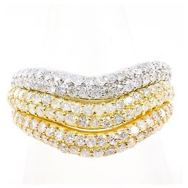 Autre Marque Eleganter Ring aus Platin und 18K Gold