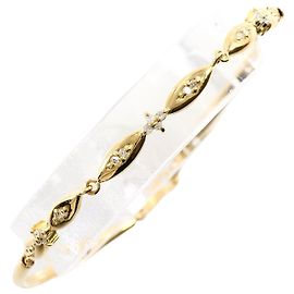 Autre Marque Bracciale con charm in oro giallo 18K con diamante