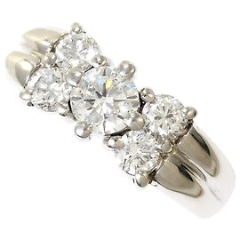 Autre Marque Eleganter Platin-Diamant-Bandring