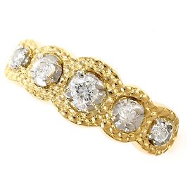Autre Marque Goldband-Ring aus 18K Gold mit Diamant
