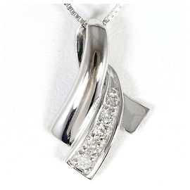 Autre Marque Collana in oro bianco 14K con diamante