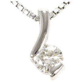 Autre Marque PT900 Platin-Halskette mit Diamant