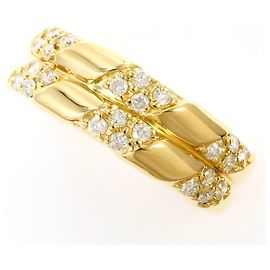 Autre Marque Ehering aus 18K Gelbgold mit Diamanten