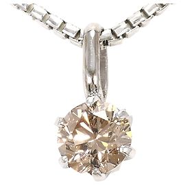 Autre Marque Collana in oro bianco 18K con diamante brown