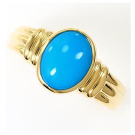 Autre Marque Ring aus 18K Gelbgold mit Türkisstein