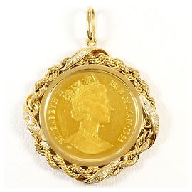 Autre Marque Pendente in oro giallo con diamante