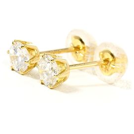 Autre Marque Orecchini a lobo in oro giallo 18K e diamanti