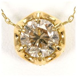 Autre Marque Collana in oro giallo 18K e diamanti brown