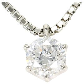 Autre Marque Collana in platino con pendente in diamante