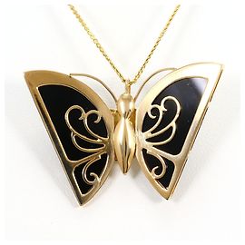 Autre Marque Collar de oro amarillo 18K con ónix
