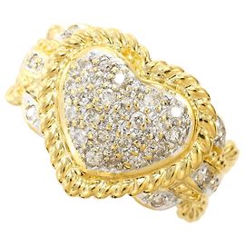 Autre Marque Goldbandring 18K mit Diamant