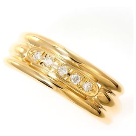 Autre Marque Anillo banda de oro amarillo 18K con diamante