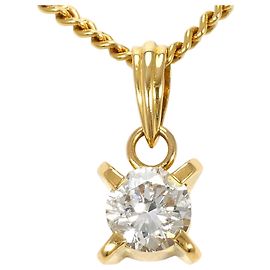Autre Marque Halskette aus 18K Gelbgold mit Diamant