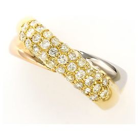 Autre Marque Eleganter Ring aus 18K Gold und Platin