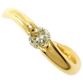 Autre Marque Ringband aus 18K Gelbgold mit Diamant