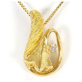 Autre Marque Halskette aus 18K Gelbgold mit Diamant