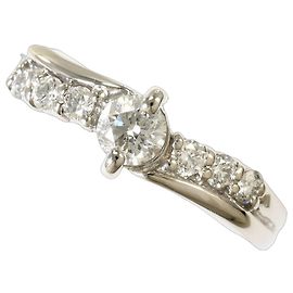 Autre Marque PT900 Platinring mit Diamant