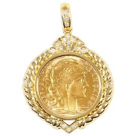 Autre Marque Anhänger aus 18K Gelbgold und Diamanten