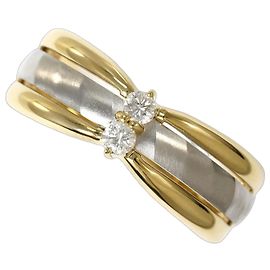 Autre Marque Ehering aus PT900 Platin und 18K Gelbgold