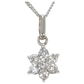 Autre Marque Collana in platino con dettaglio in diamante