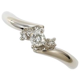 Autre Marque PT900 Platinum Band Ring with Diamond