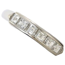 Autre Marque PT900 Platinum Band Ring with Diamond