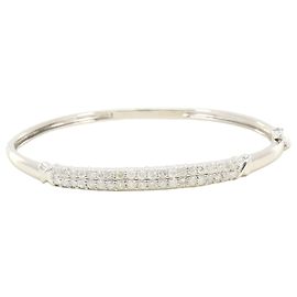 Autre Marque Bangles in platino PT850 con diamanti
