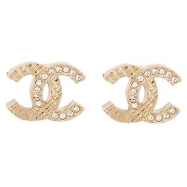 NUOVI ORECCHINI CHANEL LOGO CC MATELASSÉ 2024 ORO STRASS