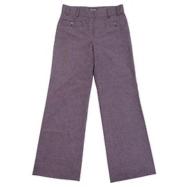 NEUE CHANEL TWEEDHOSE T38 CC LOGO KNÖPFE LILA WOLLE WOOL PANTS