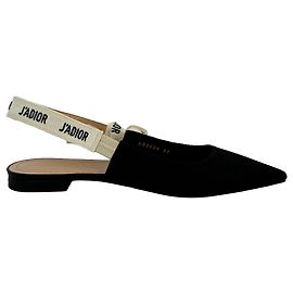 Bailarinas slingback J'Adior de Dior en poliéster negro