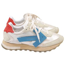 Off White Sapatilhas Off-White HG Runner em poliéster branco e camurça