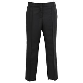 Céline Pantalones Straight Leg Celine en mohair negro