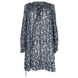 Vestido corto Isabel Marant Etoile estampado de perejil en algodón azul