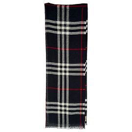 Burberry karierter Schal mit Fransen aus mehrfarbiger Wolle