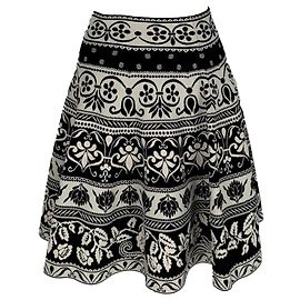 Falda estampada Alexander McQueen en viscosa multicolor