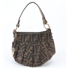 Fendi Zucca 8BK044 Handtasche aus Leder und Canvas