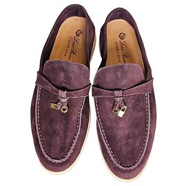 Loro Piana Summer Walk Mocassins Daim Violet