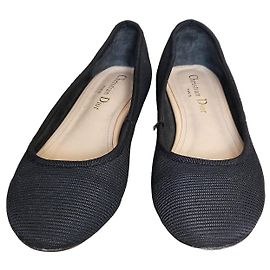 Christian Dior Bailarinas de tela negra
