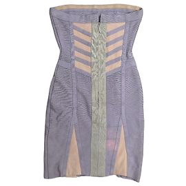 Herve Leger Hervé Léger Bandage-Kleid Grau
