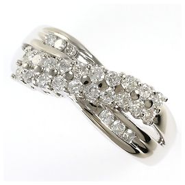 Autre Marque Platinband-Ring PT850 mit Diamant