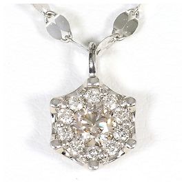 Autre Marque Platinhalskette mit Diamant