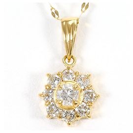 Autre Marque Halskette aus 18K Gelbgold mit Diamant