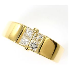 Autre Marque Ehering aus 18K Gelbgold mit Diamanten