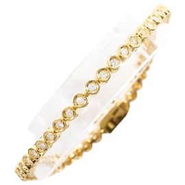 Autre Marque Bracciale con charm in oro giallo 18K e diamante