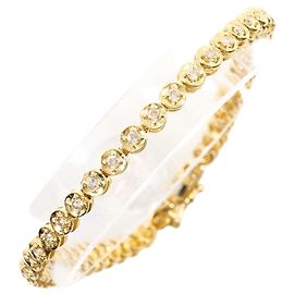 Autre Marque Bracciale con charm in oro giallo 18K e diamante