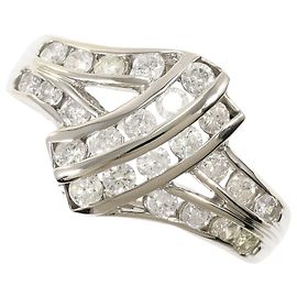 Autre Marque Anello fede in platino PT850 con diamante